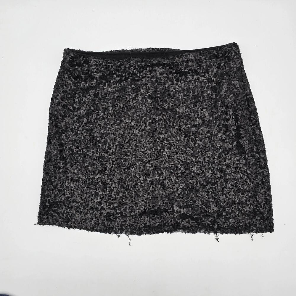 Bailey 44 Top Womens Medium Black Sequin Tube Strapless Crop Stretch